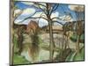 The Farm Pond, 1940 (Oil on Canvas)-John Northcote Nash-Mounted Giclee Print