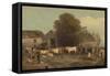 The Farm Sale, 1820-Richard Barrett Davis-Framed Stretched Canvas