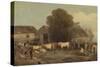 The Farm Sale, 1820-Richard Barrett Davis-Stretched Canvas