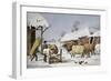 The Farm Yard-Currier & Ives-Framed Giclee Print
