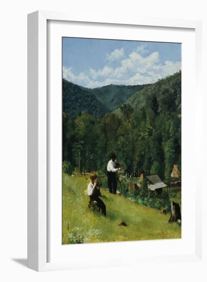 The Farmer and His Son at Harvesting, 1879-Thomas Pollock Anshutz-Framed Giclee Print