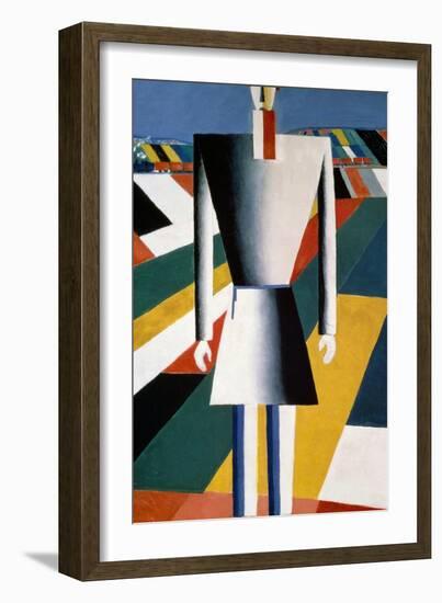 The Farmer in the Field-Kasimir Malevich-Framed Giclee Print