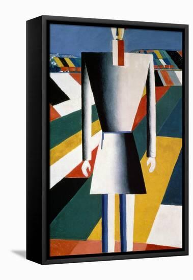 The Farmer in the Field-Kasimir Malevich-Framed Stretched Canvas
