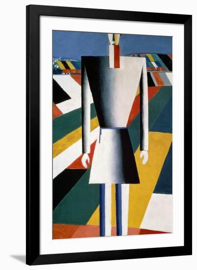 The Farmer in the Field-Kasimir Malevich-Framed Giclee Print