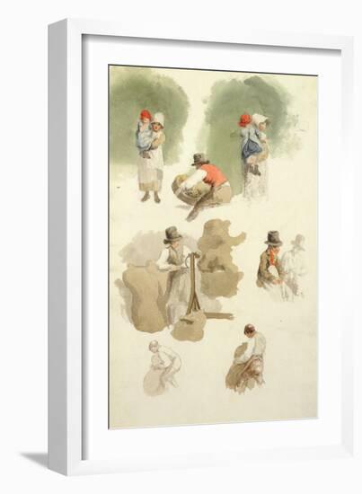 The Farmer's Children-Robert Hills-Framed Giclee Print