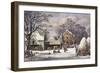 The Farmer's Home-Currier & Ives-Framed Giclee Print