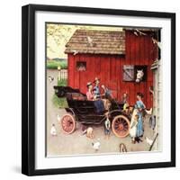 The Farmer Takes a Ride-Norman Rockwell-Framed Giclee Print