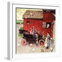 The Farmer Takes a Ride-Norman Rockwell-Framed Giclee Print