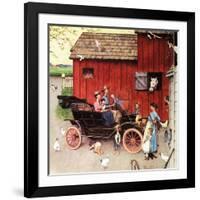 The Farmer Takes a Ride-Norman Rockwell-Framed Giclee Print