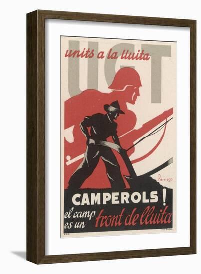 The Farmer Too is Contributing to the War Effort-null-Framed Art Print