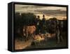 The Farmers of Flagey (Les Paysans De Flagey), 1855-Gustave Courbet-Framed Stretched Canvas