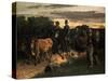 The Farmers of Flagey (Les Paysans De Flagey), 1855-Gustave Courbet-Stretched Canvas