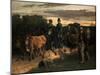 The Farmers of Flagey (Les Paysans De Flagey), 1855-Gustave Courbet-Mounted Giclee Print
