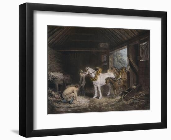 The Farmers Stable, (1791) 1901-George Morland-Framed Giclee Print
