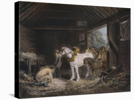 The Farmers Stable, (1791) 1901-George Morland-Stretched Canvas