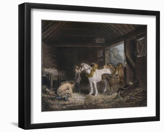 The Farmers Stable, (1791) 1901-George Morland-Framed Giclee Print