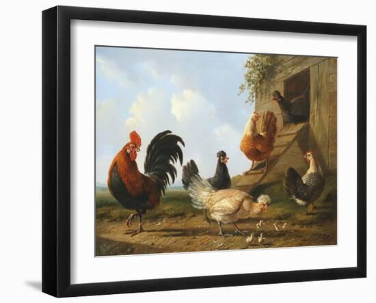 The Farmyard, 1860-Albertus Verhosen-Framed Giclee Print