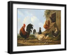 The Farmyard, 1860-Albertus Verhosen-Framed Giclee Print