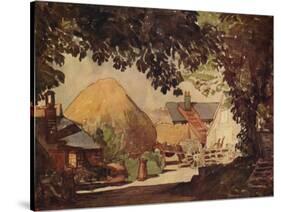 'The Farmyard', c1915-Alfred William Rich-Stretched Canvas