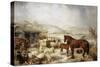 The Farmyard in Winter-Edwin Frederick Holt-Stretched Canvas