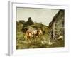 The Farmyard-Adolphe Charles Marais-Framed Giclee Print