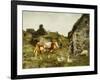 The Farmyard-Adolphe Charles Marais-Framed Giclee Print