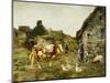 The Farmyard-Adolphe Charles Marais-Mounted Premium Giclee Print