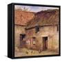 The Farmyard-Helen Allingham-Framed Stretched Canvas