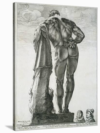 The Farnese Hercules, A Statue of Hercules with the Inscription Hercules Victor, c.1592-Hendrik Goltius-Stretched Canvas