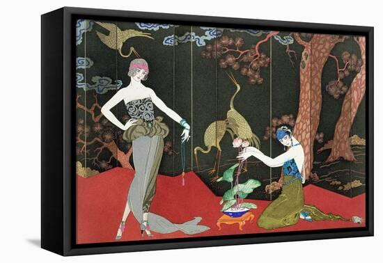 The Fashion for Lacquer, engraved by Henri Reidel, 1920-Georges Barbier-Framed Stretched Canvas