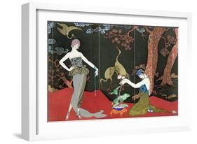 The Fashion for Lacquer, engraved by Henri Reidel, 1920-Georges Barbier-Framed Giclee Print