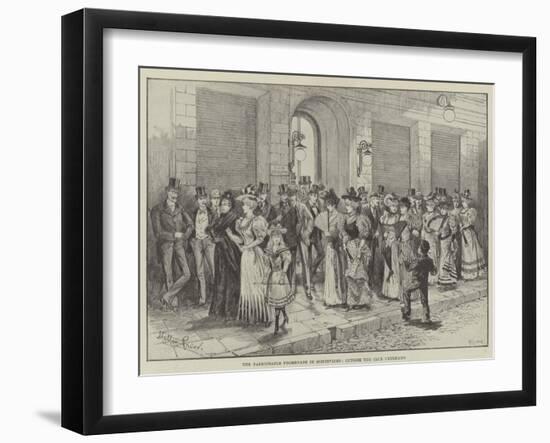 The Fashionable Promenade in Montevideo, Outside the Club Uruguayo-Melton Prior-Framed Giclee Print
