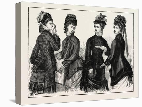 The Fashions: Ladies Cloaks for Autumn, 1876, UK-null-Stretched Canvas