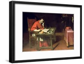 The Fasting of St. Charles, circa 1625-Daniele Crespi-Framed Giclee Print