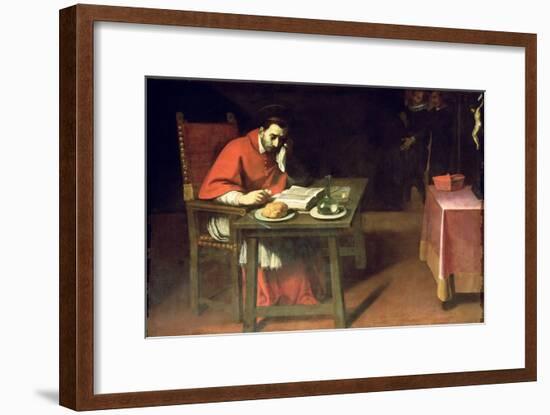 The Fasting of St. Charles, circa 1625-Daniele Crespi-Framed Giclee Print