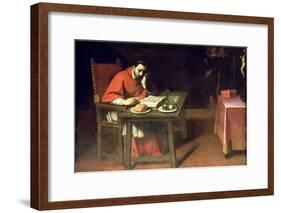 The Fasting of St. Charles, circa 1625-Daniele Crespi-Framed Giclee Print