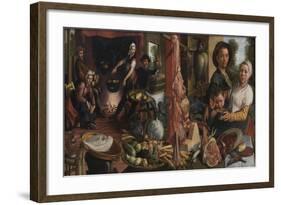 The Fat Kitchen, an Allegory, 1565-75-Pieter Aertsen-Framed Giclee Print