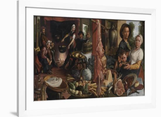 The Fat Kitchen, an Allegory, 1565-75-Pieter Aertsen-Framed Giclee Print