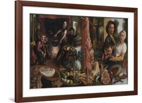 The Fat Kitchen, an Allegory, 1565-75-Pieter Aertsen-Framed Giclee Print