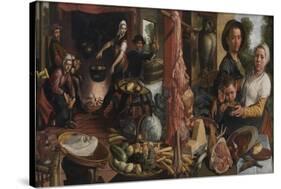 The Fat Kitchen, an Allegory, 1565-75-Pieter Aertsen-Stretched Canvas