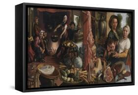 The Fat Kitchen, an Allegory, 1565-75-Pieter Aertsen-Framed Stretched Canvas