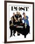 "The Fat Lady Sings," Saturday Evening Post Cover, December 16, 1961-Richard Sargent-Framed Giclee Print