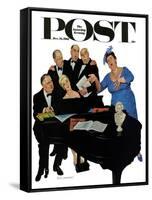 "The Fat Lady Sings," Saturday Evening Post Cover, December 16, 1961-Richard Sargent-Framed Stretched Canvas