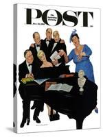 "The Fat Lady Sings," Saturday Evening Post Cover, December 16, 1961-Richard Sargent-Stretched Canvas