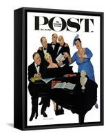 "The Fat Lady Sings," Saturday Evening Post Cover, December 16, 1961-Richard Sargent-Framed Stretched Canvas