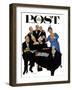 "The Fat Lady Sings," Saturday Evening Post Cover, December 16, 1961-Richard Sargent-Framed Premium Giclee Print