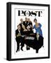 "The Fat Lady Sings," Saturday Evening Post Cover, December 16, 1961-Richard Sargent-Framed Premium Giclee Print