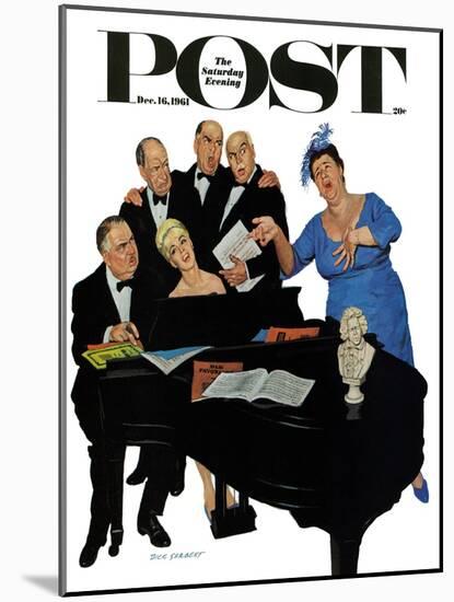 "The Fat Lady Sings," Saturday Evening Post Cover, December 16, 1961-Richard Sargent-Mounted Giclee Print