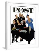 "The Fat Lady Sings," Saturday Evening Post Cover, December 16, 1961-Richard Sargent-Framed Giclee Print