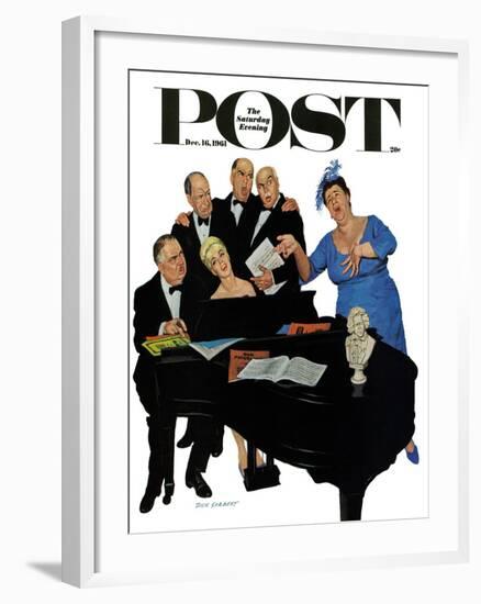 "The Fat Lady Sings," Saturday Evening Post Cover, December 16, 1961-Richard Sargent-Framed Giclee Print